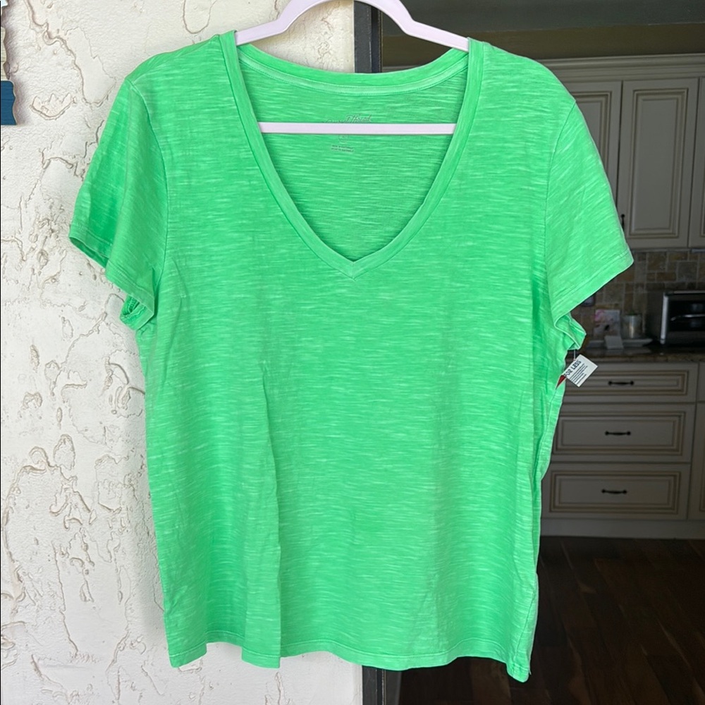 Universal Thread Green Fitted Short Sleeve Tee